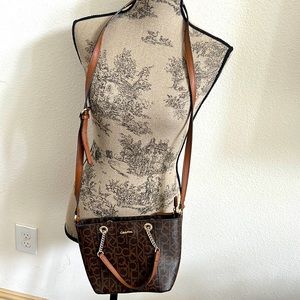 Calvin Kline Cross and Bucket Bag in One